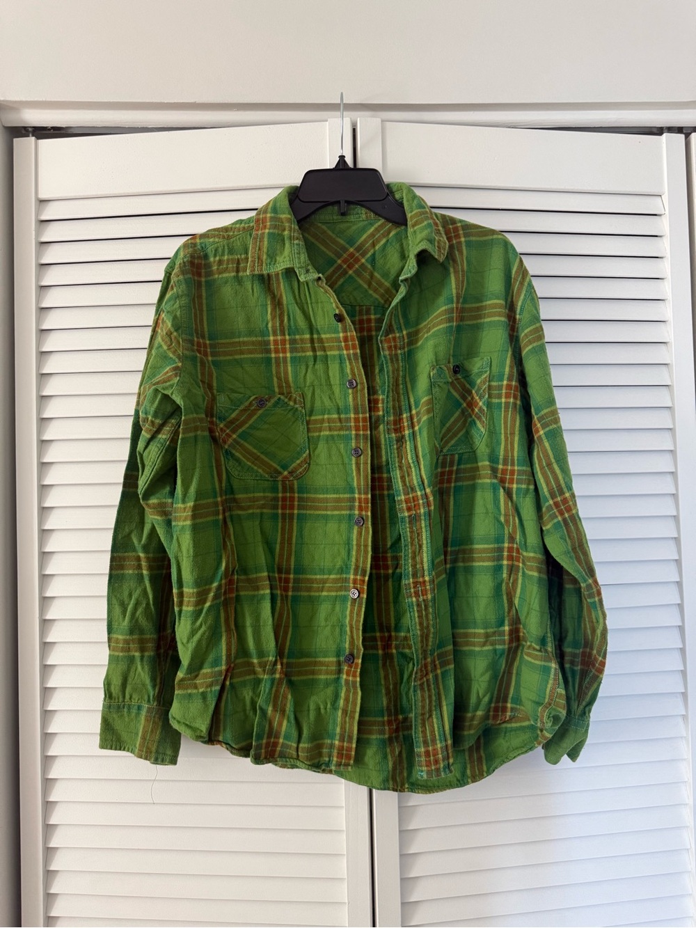 Urban Outfitters Green Plaid Button-Down Shirt
